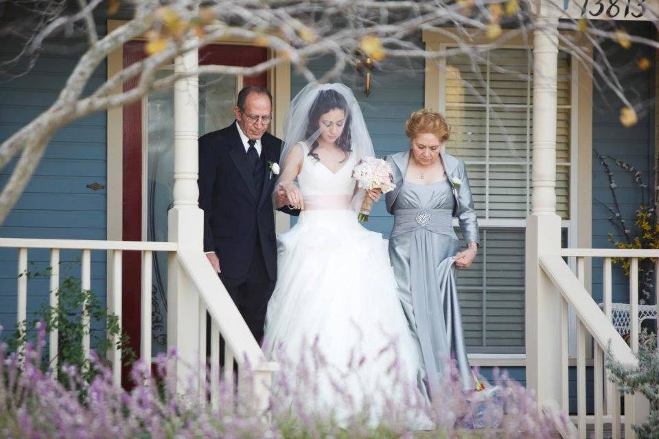 The bride and parents