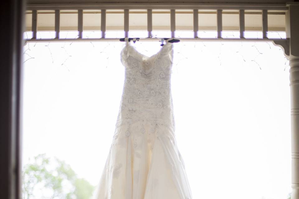The bride's gown