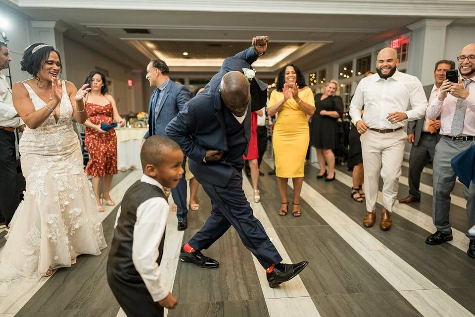 Groom dancing