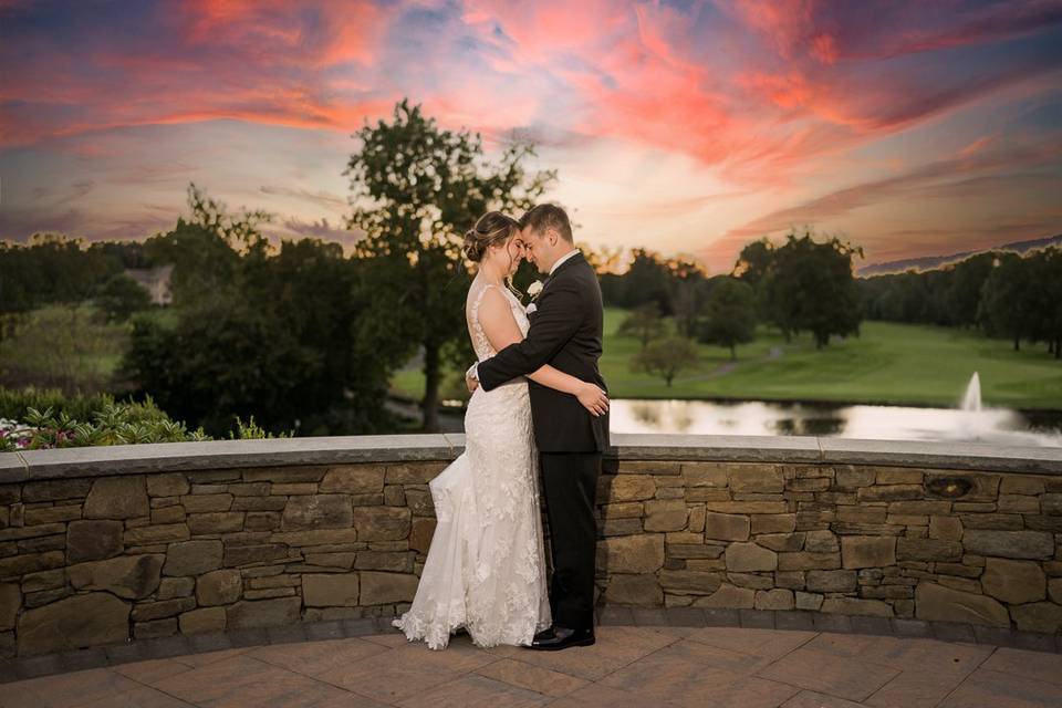 Bride and Groom Sunset