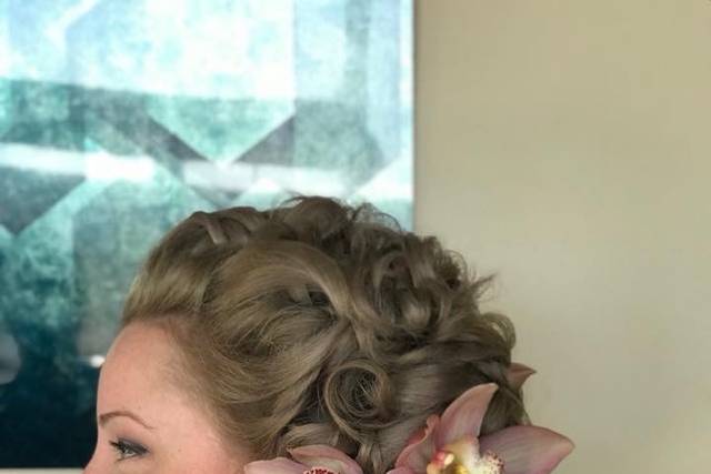 Curled updo