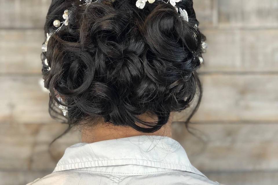 Updo curls