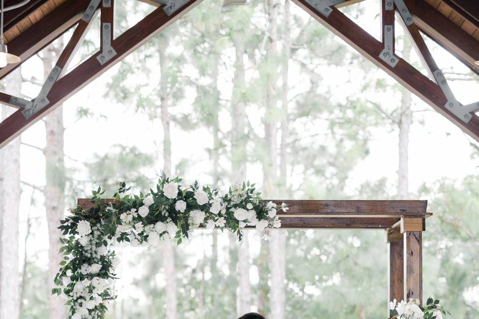 Soft greenery, timeless white