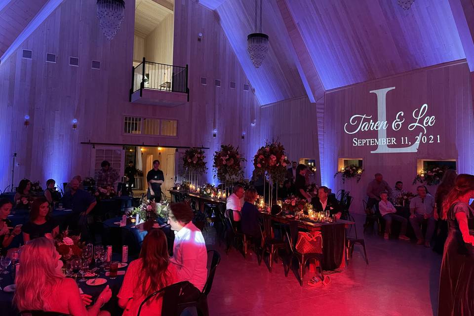 Uplighting and Monogram