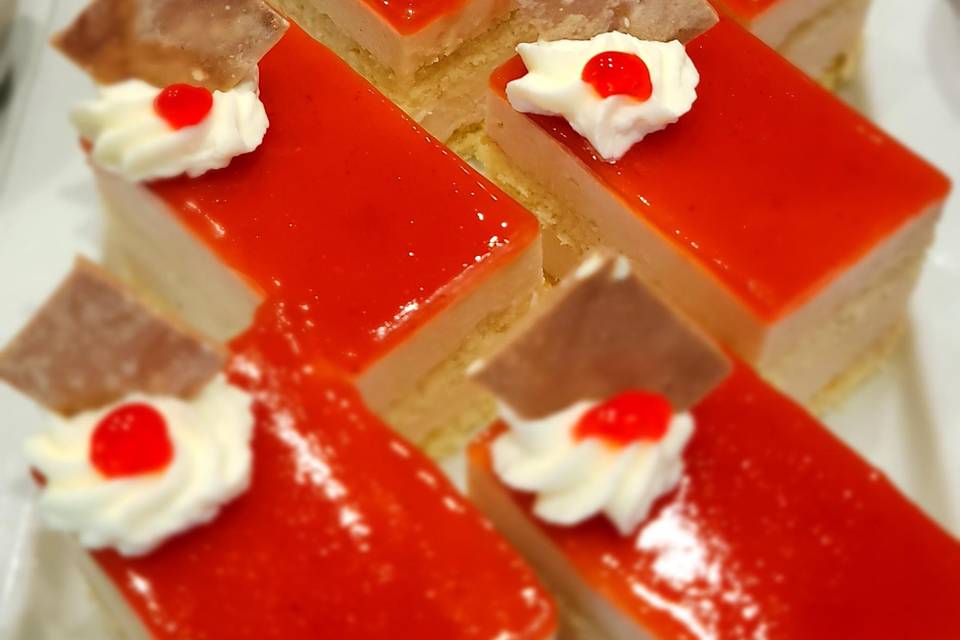 Strawberry tres leches cake