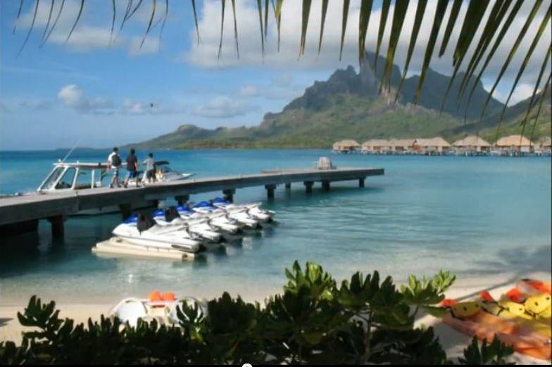 View from the four seasons resort in Bora Bora