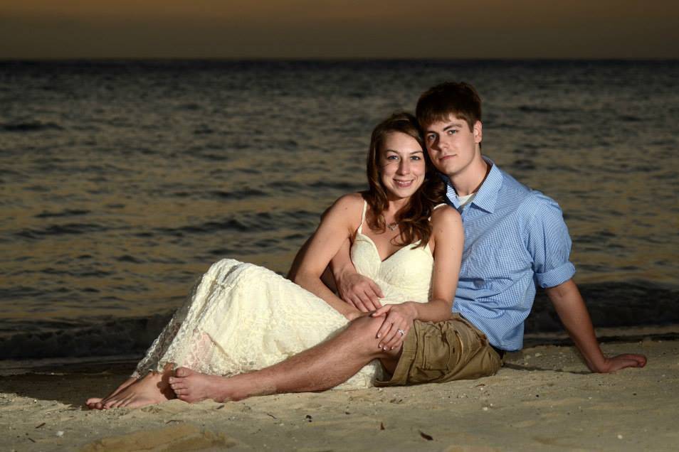 Couple photo in the sand