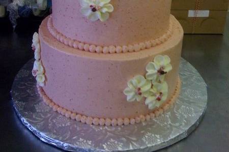 Pink cake tiers