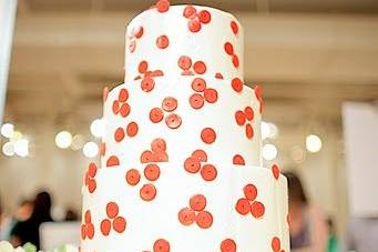 Dotted red icing