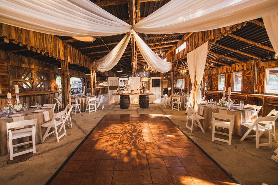 Rustic reception space