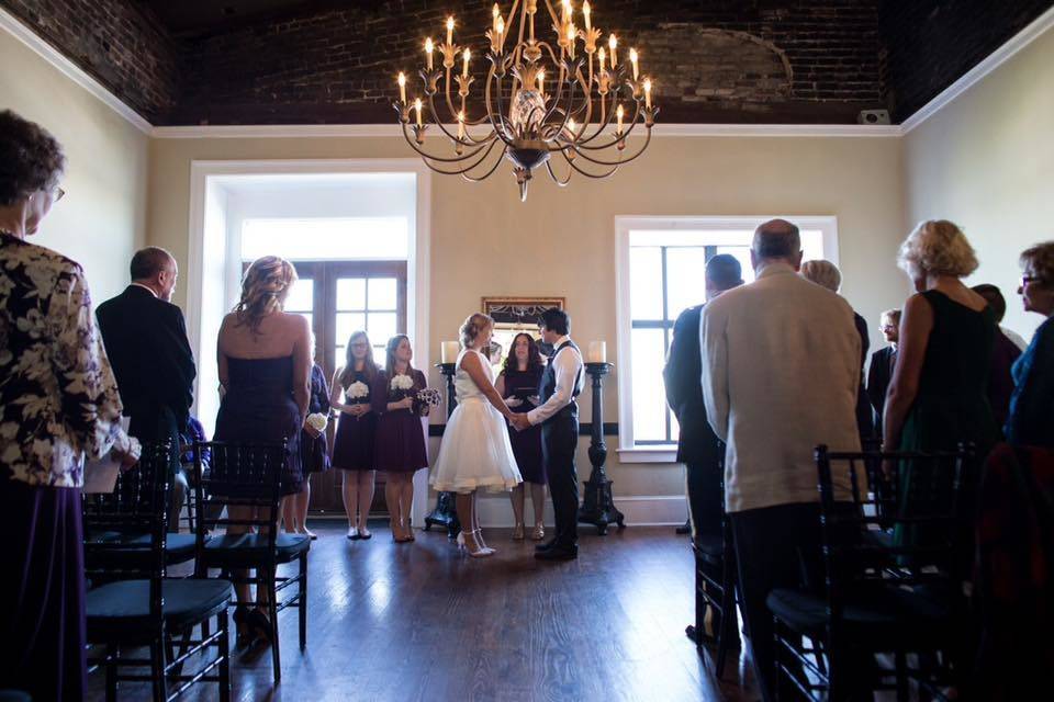 Ashley & Andrew, September 2015, Vics on the River. Photo by It's Megan Jones.