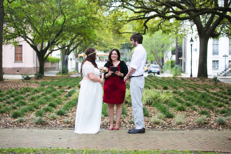 Sara & Rhett, April 2015, Calhoun Square. Photo by It's Megan Jones.