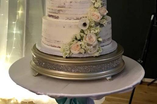 5-tier naked wedding cake