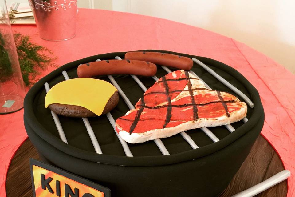 Grill themed cake