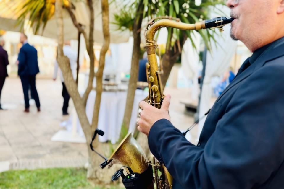 Sax during cocktail hour