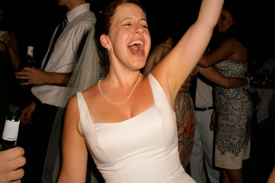 Bride dancing