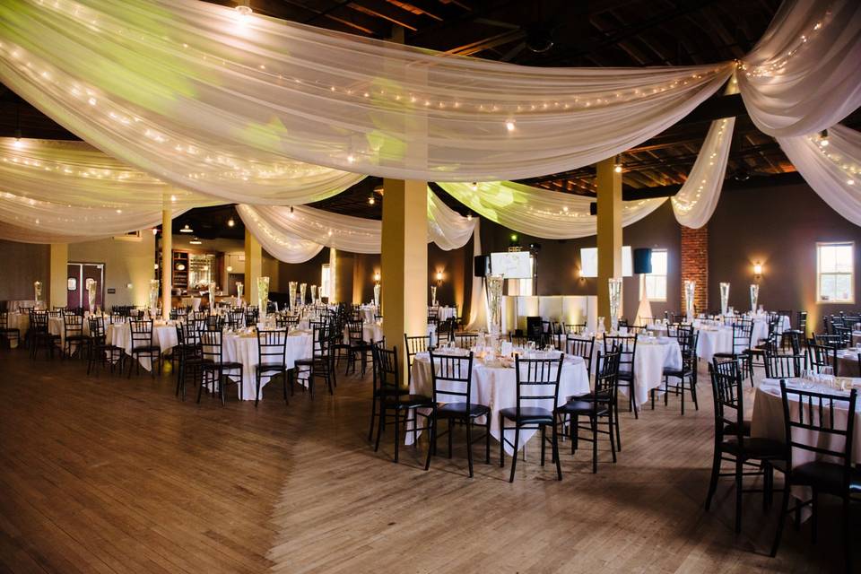 Hanging fabric wedding