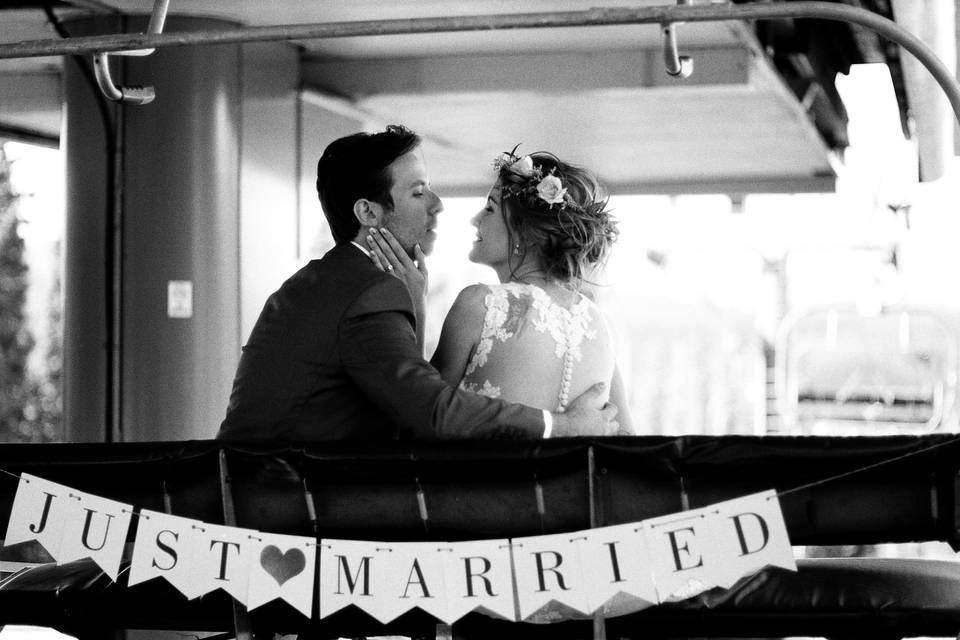 Just married chairlift