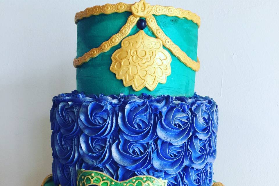 Peacock inspired cake.