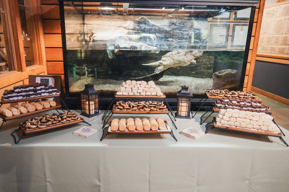 Emerson and the dessert table
