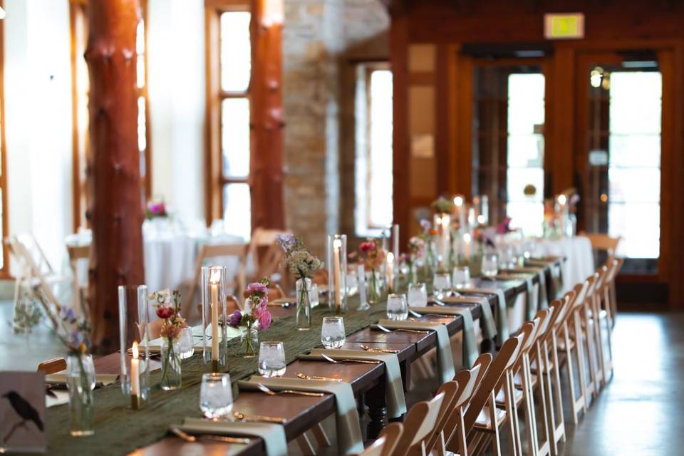 Long tables in Great Hall