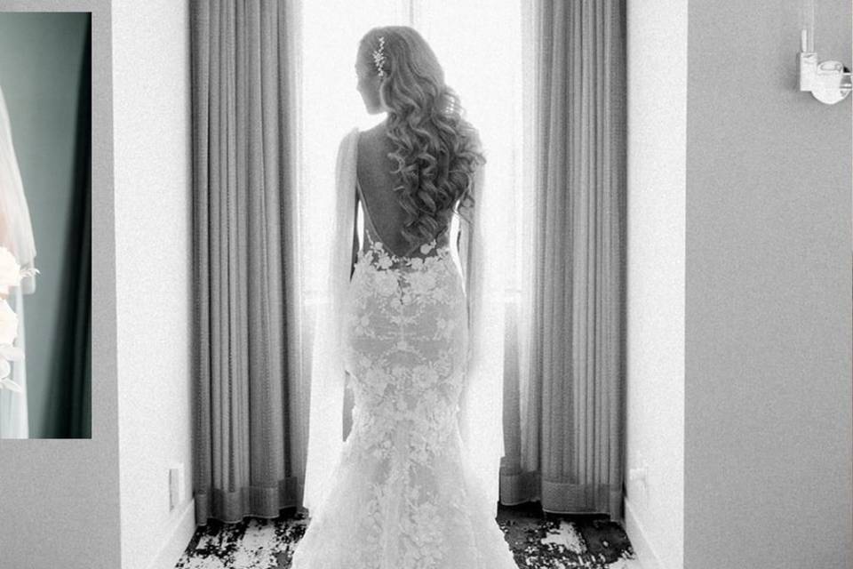 Elegant bridal waves