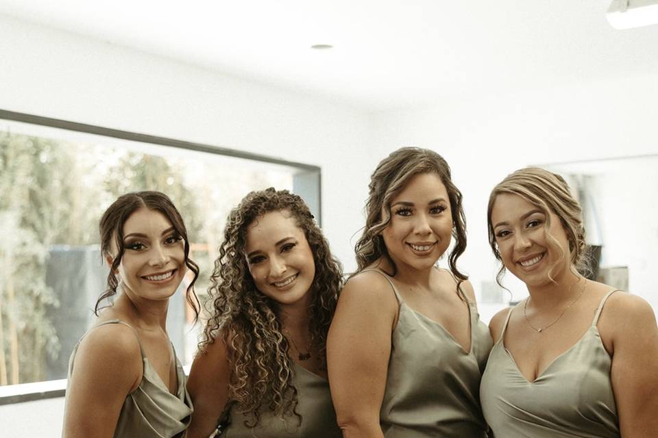 Bridesmaids hair