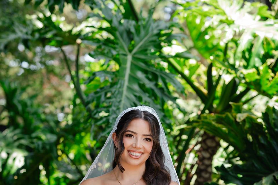 Bridal low bun