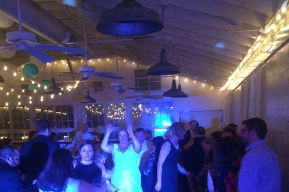 Bride dancing with the guests