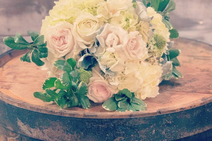 Stunning round bridal bouquet
