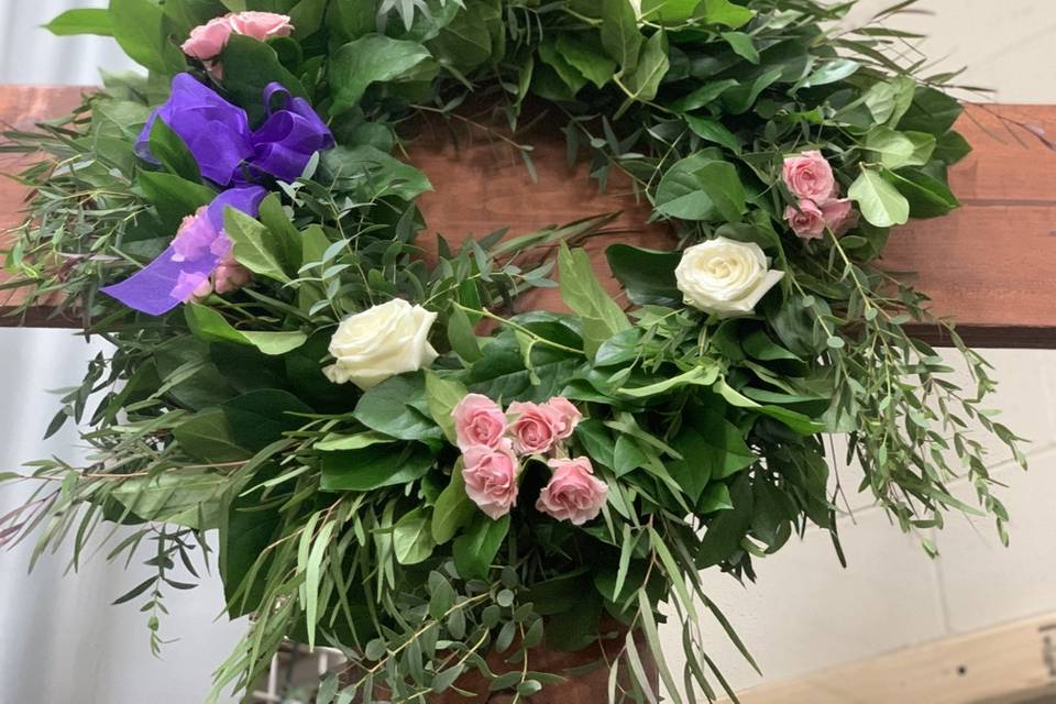 Vibrant wedding wreath