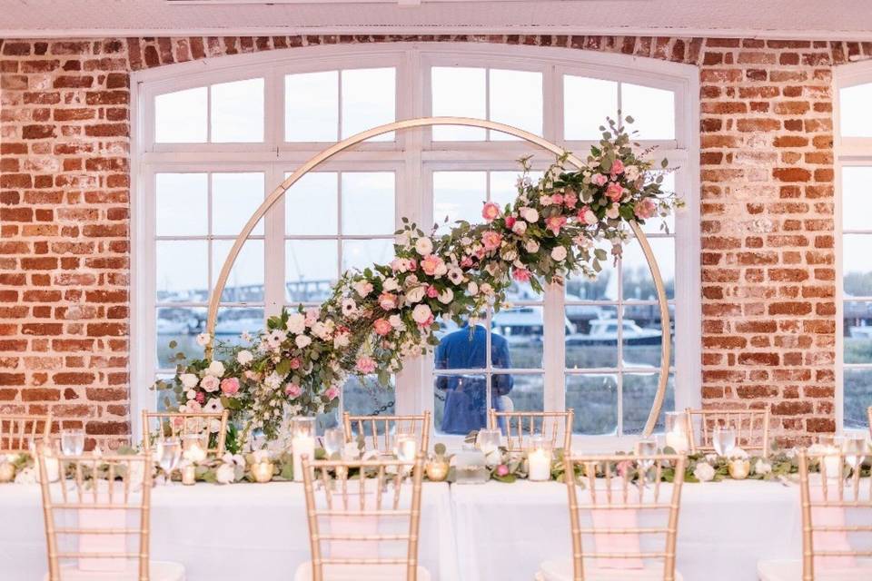 Floral Head Table Backdrop