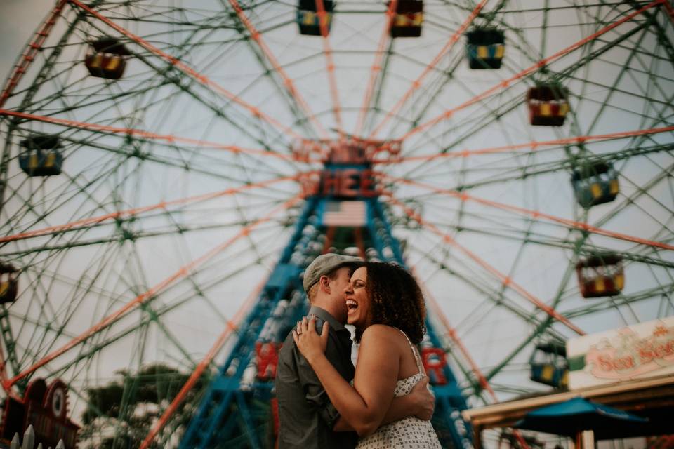 Coney Island engagement shoot