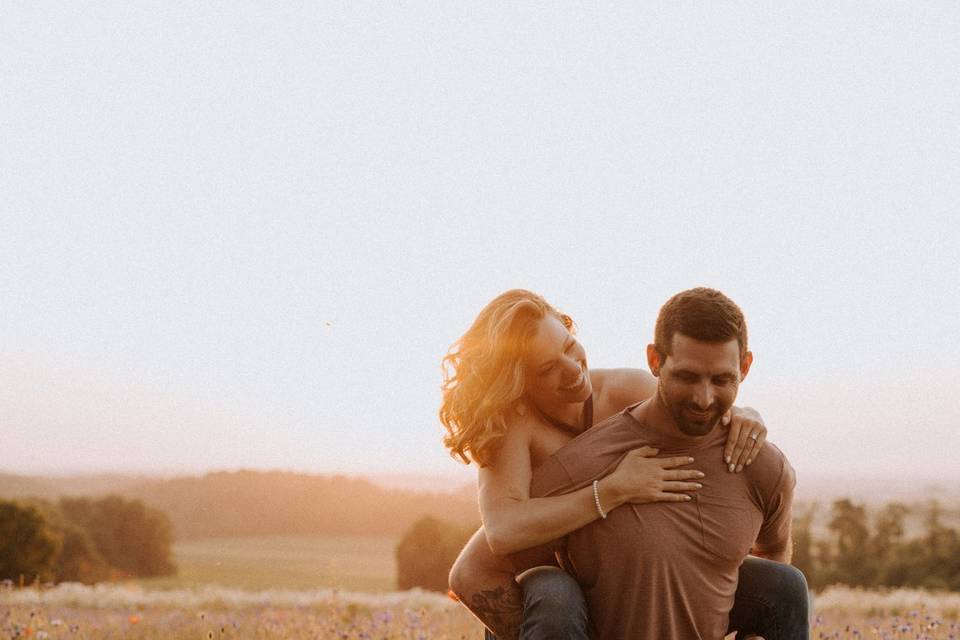 Sunset engagement photos
