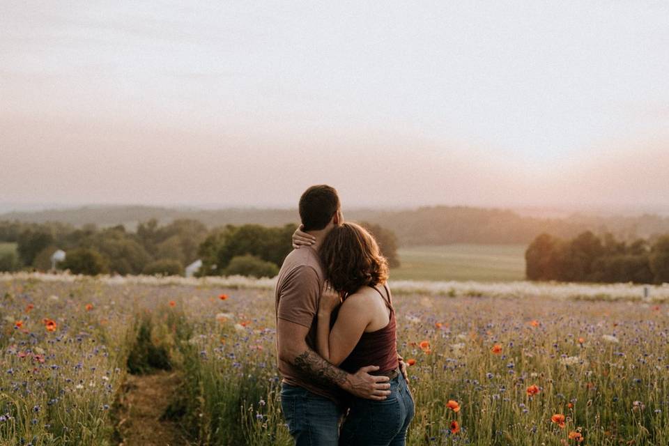 Sunset engagement photos