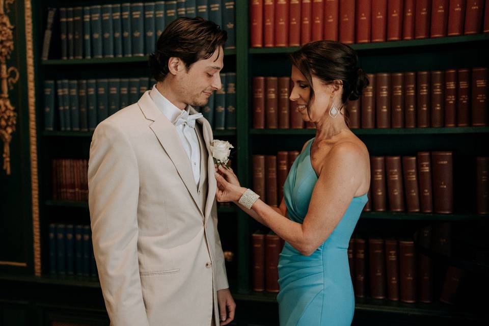 Groom and his mom