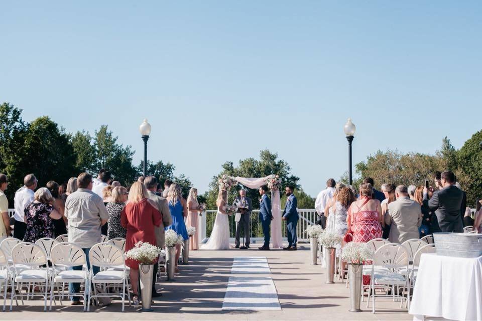 Outdoor wedding ceremony