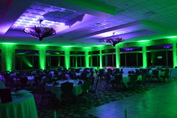 Fore Lakes West Hall.  Green Wall with Blue Ceiling