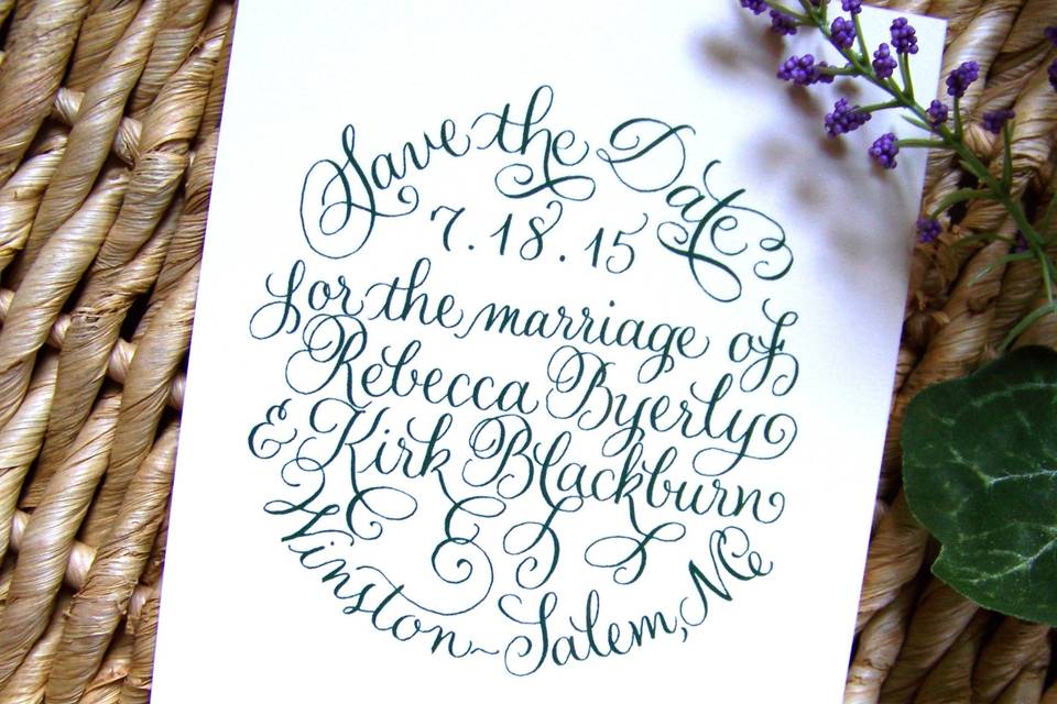 Calligraphy by Carole