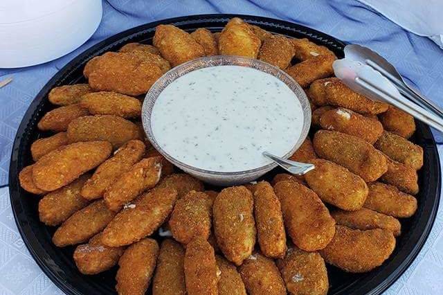 Stuffed jalepeno with cream cheese fried with ranch dipping sauce