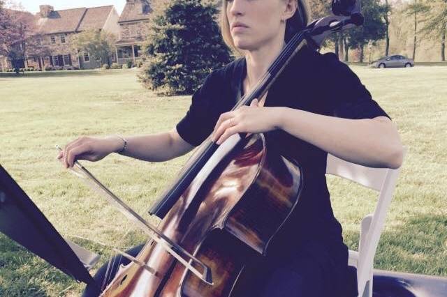 Practicing the cello