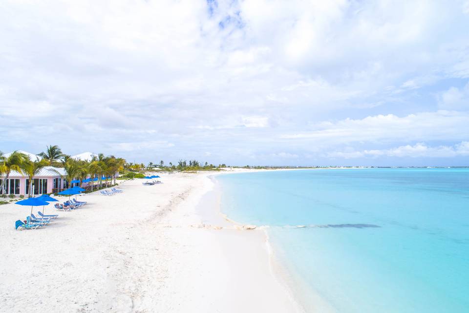 View down the beach