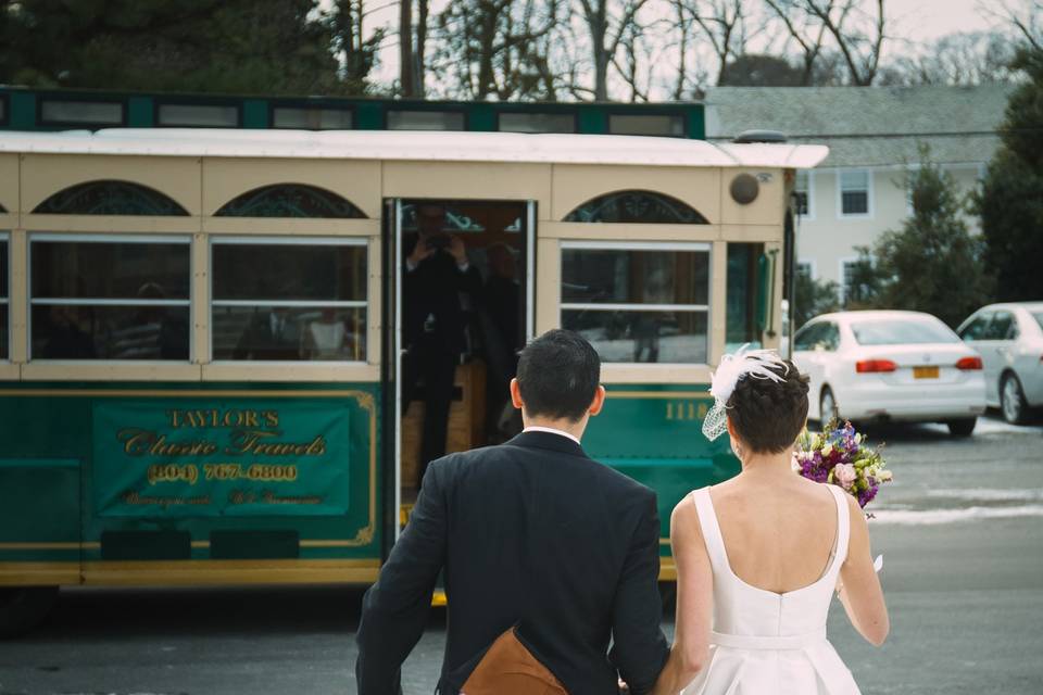 Snowy wedding