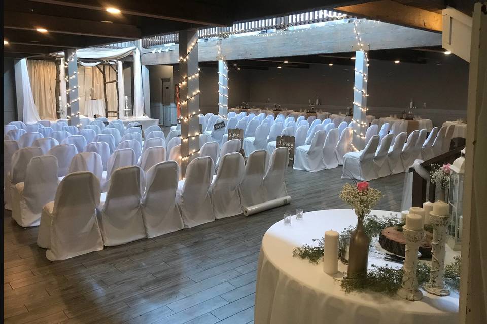 Wedding reception set-up