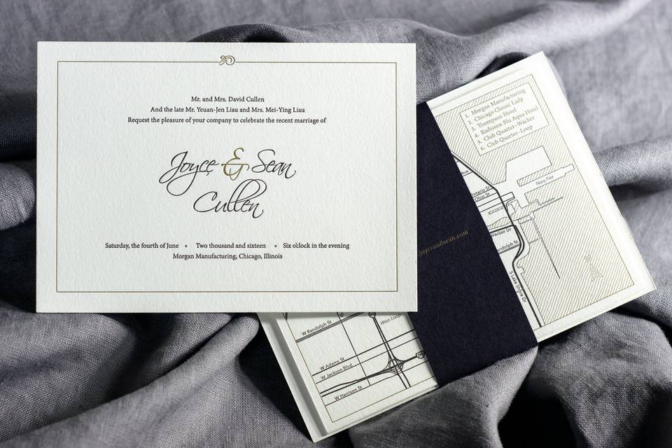 Custom letterpress stationery