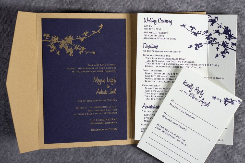 Custom letterpress stationery