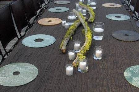 Private Dinner Party - Chicago, IL
Unique natural-mineral and stone chargers.