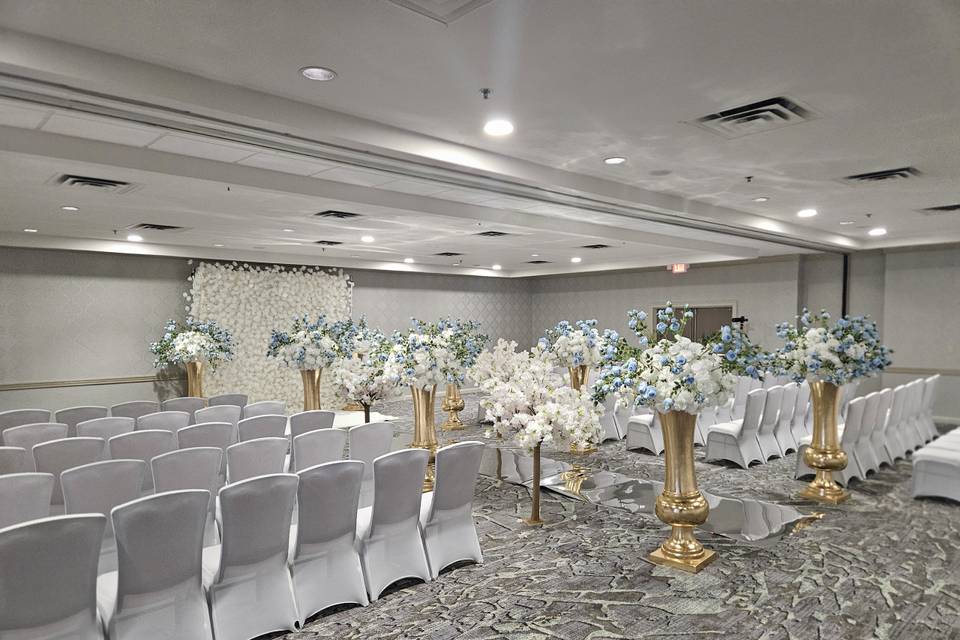 White and gold wedding