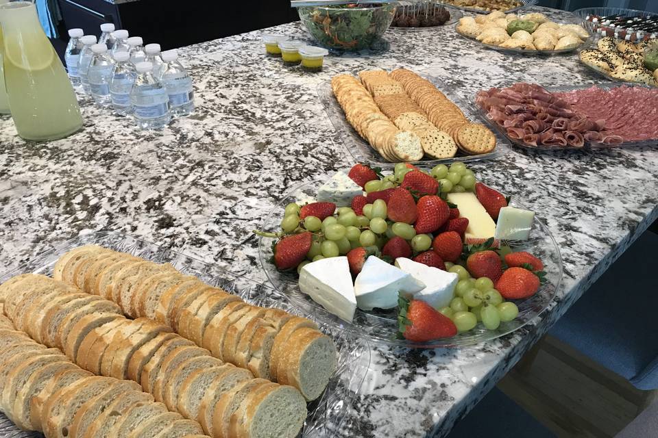 Cheese, fruit, and charcuterie