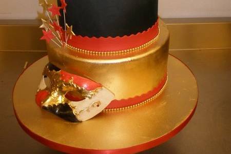 Golden 50th Birthday Cake - Caked Las Vegas